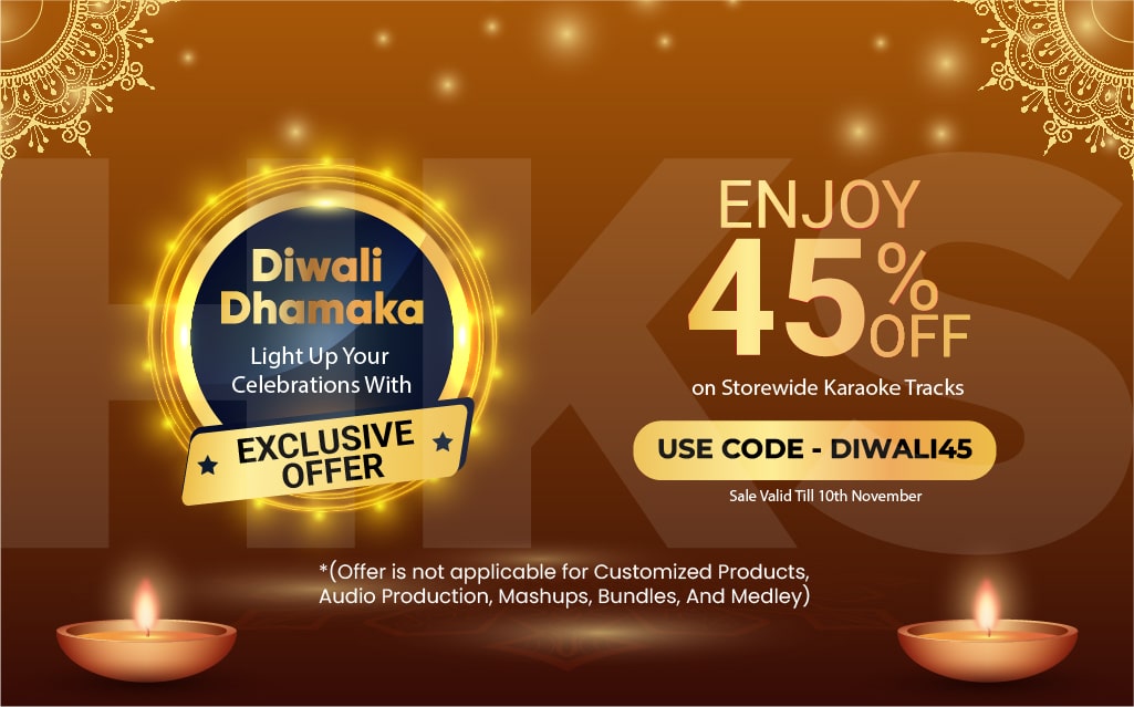 Diwali Celebrations Start At Hindi Karaoke Shop - 45% Off For Worldwide Customers.